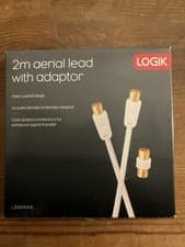 Image of LOGIK L2AERA15 Male Aerial Cable - 2 m Aerial Lead with Adaptor