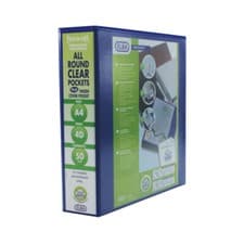 Image of Elba Panorama 50mm 4 D-Ring Presentation Binder A4 Blue Pack of 4 400008431
