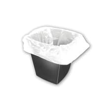 Image of 2Work Square Bin Liners 30 Litre White Disposable Trash (Pack of 1000) KF73380