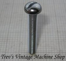 Image of 1/4 BSF round head slotted screws, zinc plated steel BZP, 0.5in-3.5in, opt nuts