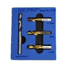 Image of 4pc SPOT WELD DRILL BIT SET by US PRO TOOLS 6.5, 8, 10mm HSS COBALT WELD CUTTERS