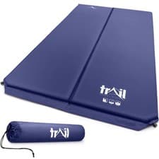 Image of Double Camping Mat Self Inflating Inflatable Camp Roll Mattress With Bag Trail
