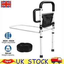 Image of Bed Rail for Elderly Adults Adjustable Heights Bed Grab Safety Rail Up to 136KG