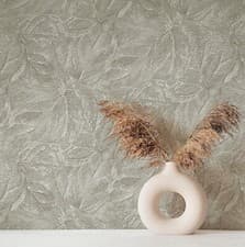 Image of SALE Vymura Stone Aspen Leaf Textured Luxury Brown Wallpaper M95663 RRP £24!