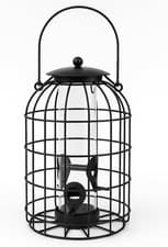 Image of Large Wild Bird Seed Feeder & Squirrel Proof Guard Metal Hanging Garden Station