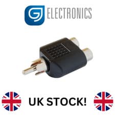 Image of RCA Plug / 2 x RCA Socket Adaptor