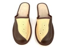 Image of Women`s/Ladies Leather Slippers 100% Natural Leather.