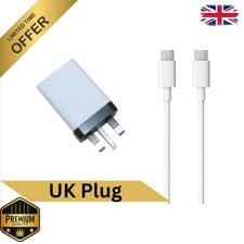 Image of Genuine Google Pixel 30W Fast Charger UK Plug USB-C Cable For Pixel 6 7 8 9 Pro