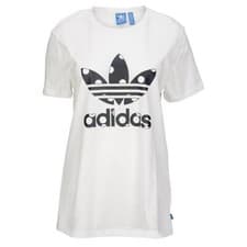 Image of ADIDAS ORIGINALS BIG LOGO TEE T-SHIRT TOP POLKA DOT TREFOIL AB2248 WOMENS SIZE 8