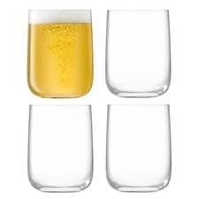 Image of Bar Glasses Set of 4 LSA Borough 625ml Clear Glass Bar Drinkware Home Tableware