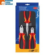 Image of KNIPEX 00 20 12 Insulated VDE Pliers & Cutters Electro Set