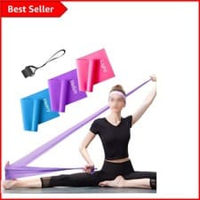 Image of 3 Pack Professional Latex Resistance Bands Set for Home & Gym Workouts