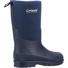 Image of Cotswold Hilly Neoprene Kids Wellington Boot Navy  Pull On Loop, Lightweight so