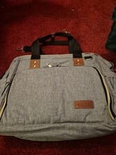 Image of Baby Changing Bag Nappy Bags for Mom and Dad Stylish Travel Tote Grey