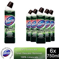 Image of Domestos Zero Limescale Toilet Descaler Removes 100% Limescal 750 ml, 6 Pack