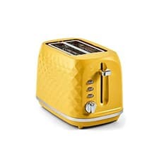 Image of toasters Diamond Textured 2-Slice Toaster Yellow