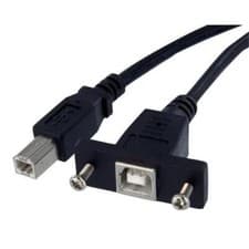 Image of USBPNLBFBM3 Startech Panel Mount USB Cable B to B - F/M (0.9m)