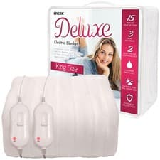 Image of Electric Blanket King Size Heated Mattress Cover Machine Washable Dual Control