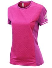 Image of New Adidas ClimaChill Running Top T-Shirt - Pink - Ladies Womens Gym Fitness