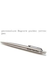 Image of PERSONALISED ENGRAVED PARKER  STAINLESS STEEL SILVER BALL POINT PEN -GIFT
