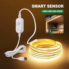 Image of High Density COB LED Strip Lights PIR Motion Sensor 5V USB Tape Cabinet Kitchen