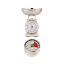 Image of Salter Timeless Mechanical Kitchen Scale & Timer, 5kg Capacity, Stainless Steel