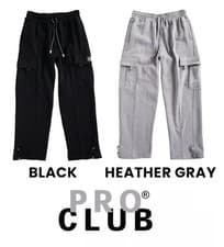 Image of Pro Club Men's Heavyweight Fleece Cargo Proclub Sweatpants Small Medium NEW NWT