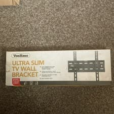 Image of VonHaus Ultra Slim TV Bracket for 15-42 Inch TVs Flat to Wall Mount Free post 