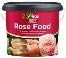 Image of Vitax Organic Rose Plant Feed Food Healthy Growth Fertiliser Tub - 4.5kg