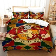 Image of 3D Print Harry Potter Gryffindor Bedding Set Duvet Cover Quilt Cover Pillowcase