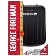 Image of George Foreman 25800 Small Health Fit Grill, Griddle, Toastie Maker - Black