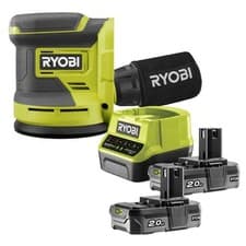 Image of Ryobi ONE+ Random Orbit Sander 18V RROS18-220 2x 2.0Ah Kit