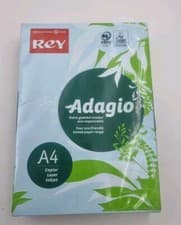 Image of REY ADAGIO REAM OF PAPER BRIGHT BLUE COLOURED A4 160gsm 250 Sheets