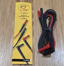 Image of Genuine Fluke TL224 SureGrip Silicone Test Lead Set for Clamp & Multimeters
