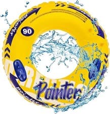 Image of Swimming Ring Inflatable Colorful Swimming Pool Floats with Handles Swim Adult