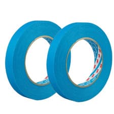 Image of 2X 3M Blue Masking Tape - 25MM X 50 Metre - Painters Tape - Solvent Resistant