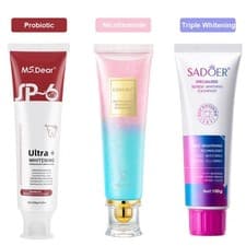 Image of Family Pack Whitening Toothpaste Effective Remove Plaque Bad Breath Health Gums