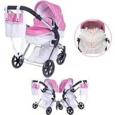 Image of Roma Stephanie Single Dolls Pram + Bedding Set - Sparkle 3+ years 78cm - BNIB