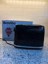 Image of Breville Bold 2 Slice Toaster Black Silver Chrome Wide Slot with High-Lift