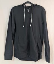 Image of Under Armour Rival Terry Full Zip Mens Training Hoodie Black Gym Hooded Pockets