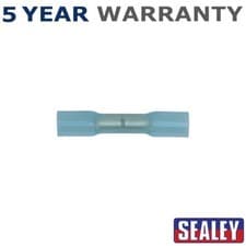 Image of Sealey Heat Shrink Butt Connector Terminal 5.8mm Blue Pack of 100 BTSB100