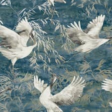Image of Holden Decor Sarus Wallpaper - 36103 - Teal - Heavy Durable Vinyl