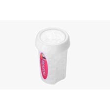 Image of 3 x SCREW TOP BEAKER CLEAR FOOD DRINK STORAGE CONTAINER BEAUFORT UK