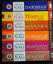 Image of VIJAYSHREE GOLDEN NAG Premium Masala Incense Sticks — Choose Variety — Multi-Buy