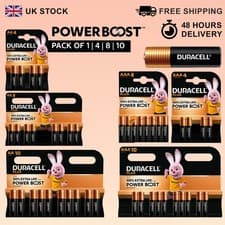 Image of Duracell AA AAA Power Boost Alkaline 1.5V Batteries LR03, LR6 Far Expiry