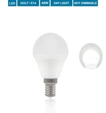 Image of 40W LED Golf Ball Globe Light Bulbs E14 Small Screw Cap Daylight Golf SES 5W/6W