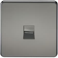 Image of Knightsbridge SF7400BN - Screwless Telephone Extension Wall Socket, Black Nickel