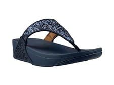 Image of Fitflop Lulu Glitter Toe-Post Sandal Midnight Navy