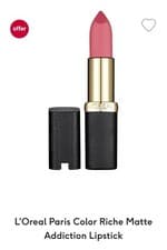 Image of L'Oreal Paris Color Riche Matte Addiction LipstickStrike A Rose 104