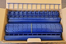Image of BRAND NEW BOX OF 100 SUREBIND A4 25mm 1" 12 PRONG NAVY BLUE BINDING STRIPS
